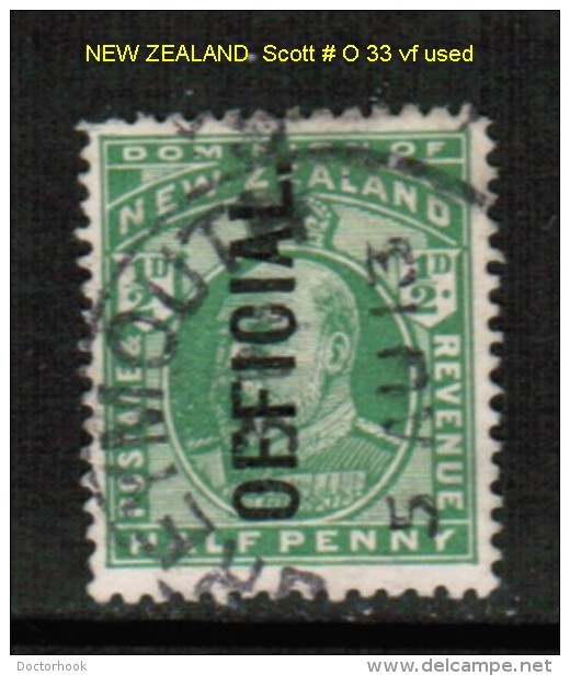 NEW ZEALAND    Scott  # O 33  VF USED - Officials