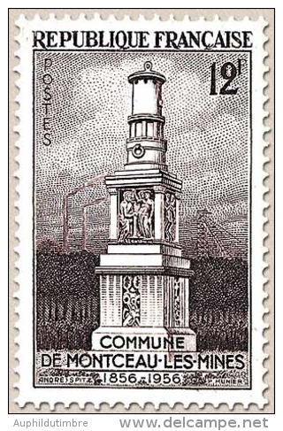 Centenaire De L'érection En Commune De Montceau-les-Mines. 12f. Brun-violet Y1065 - Unused Stamps