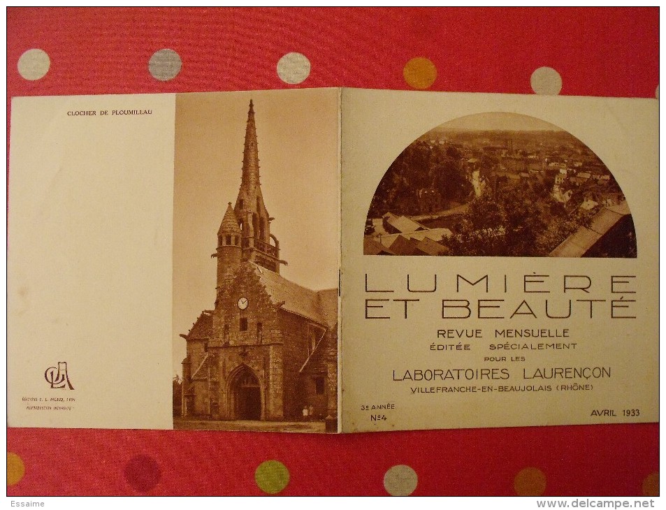 Mensuel Photographie Lumière Et Beauté. N° 4.  1933. Lannion Kergunteuil Brélevenez Tonquédec Kerfaoufz Kerfons - 1900 - 1949