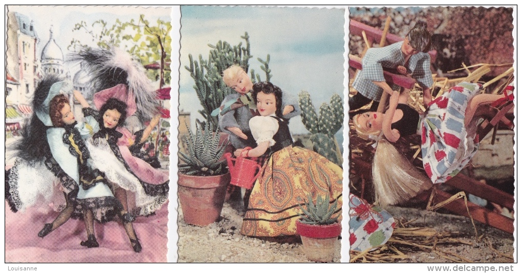 LOT  DE  6  CP  - POUPÉES  Toutes Scanées - 5 - 99 Postkaarten