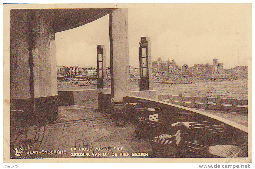 Belgique - Blankenberghe -  Digue Vue Du Pier - Cachet 1936 - Blankenberge