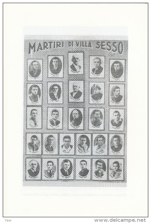 MOSTRA CARTOLINE MARTIRI DI VILLA SESSO RE 1984. GUERRA, RESISTENZA, LOTTE SOCIALI PERTINI. LIBRICINO - Italia