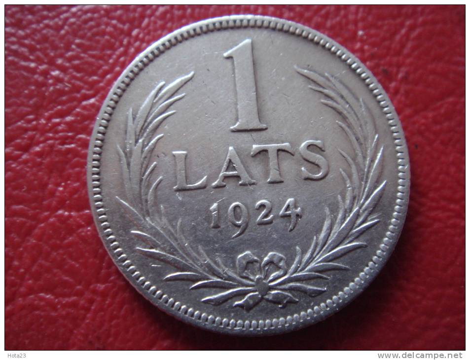 Latvia Lettland  Lettonia  Silver Coin  - 1 Lats  1924 Year  XF ++++ - Latvia