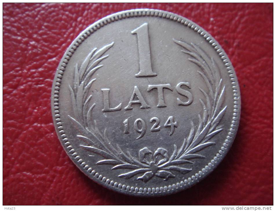 Latvia Lettland  Lettonia  Silver Coin  - 1 Lats  1924 Year  XF ++++ - Lettonie