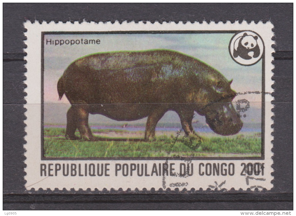 Congo Used ; Nijlpaard, Hippo, Hippopotamo, Nilepferd, WWF, WNF, 2001 - Used Stamps