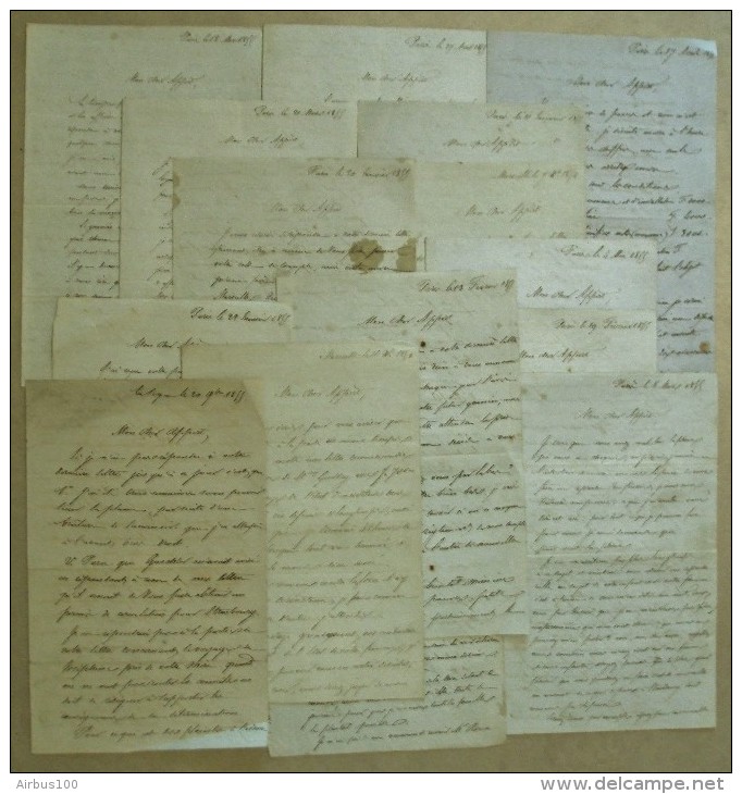 LOT DE 16  MANUSCRITS 1855 SOCIÉTÉ NOUVELLE Des FORGES Et CHANTIERS De MÉDITÉRRANÉE - SIGNÉ GUELDRY - TOUS SCANNÉS - - Manuscrits