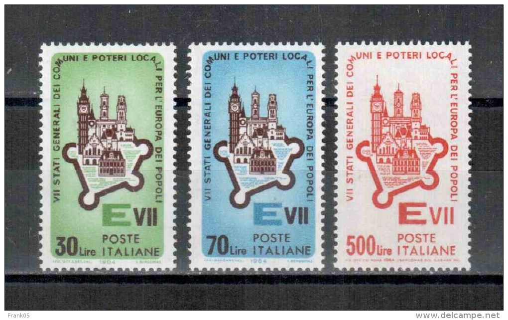 Italien / Italy 1964 Satz/set 7. Generalversammlung Des Europäischen Städtetages Postfrisch ** - 1964