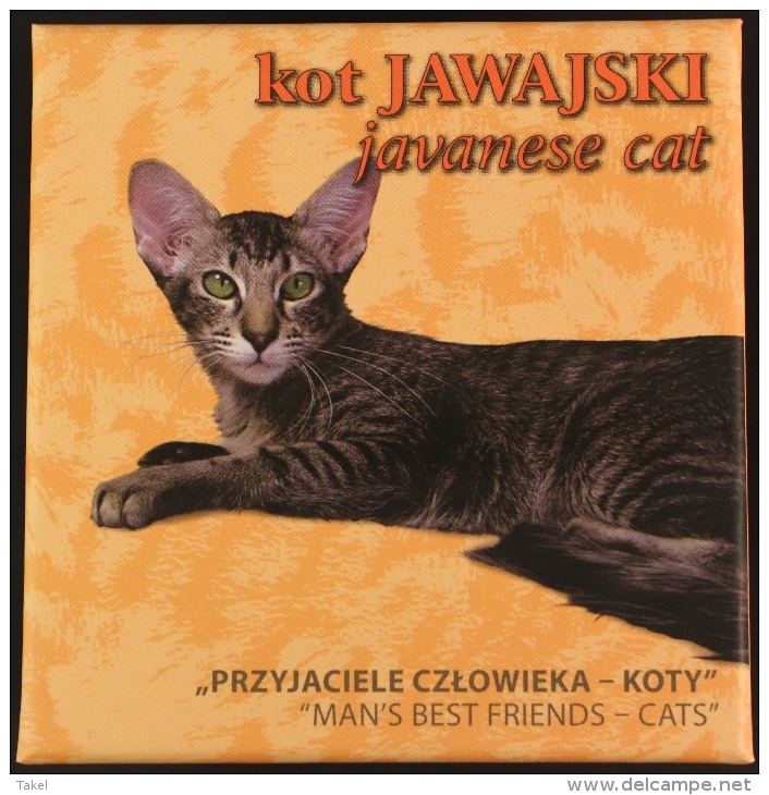 Javanese Cat With Swarovski Eyes .999 - Niue