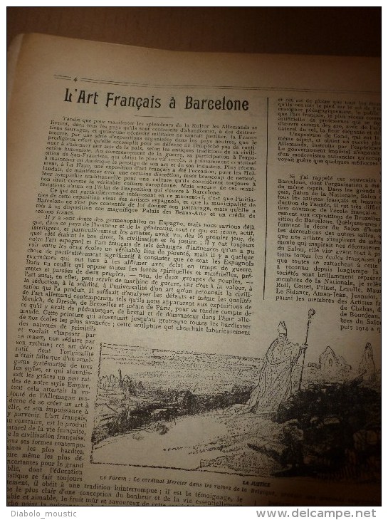 1917 LPDF: L 'Art Français à BARCELONE ; Nos Tirailleurs ; CAMEROUN ; Vauxrot ; Cuffies ; Vailly ; Condé - French