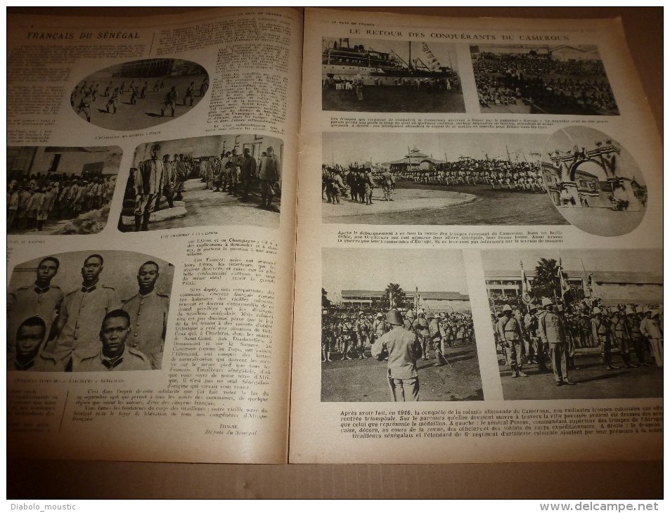 1917 LPDF: L 'Art français à BARCELONE ; Nos tirailleurs ; CAMEROUN ; Vauxrot ; Cuffies ; Vailly ; Condé