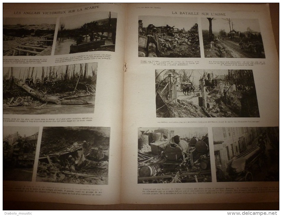 1917 LPDF: L 'Art français à BARCELONE ; Nos tirailleurs ; CAMEROUN ; Vauxrot ; Cuffies ; Vailly ; Condé