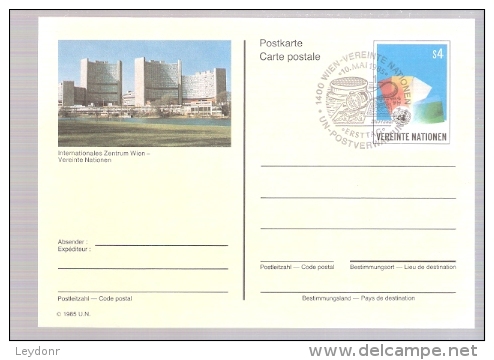 FDC United Nations - Postal Card 1985 - FDC