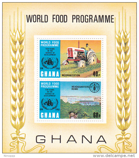 Ghana 1973 World Food Programme Souvenir Sheet MNH - Ghana (1957-...)