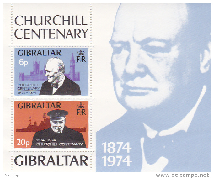 Gibraltar 1974 Churchill Souvenir Sheet MNH - Gibraltar