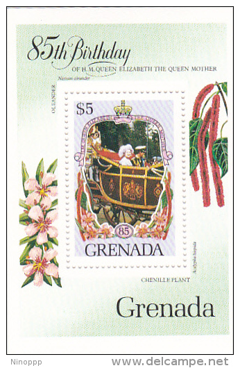 Grenada 1985 Queen Mother 85th Birthday Souvenir Sheet MNH - Grenada (1974-...)