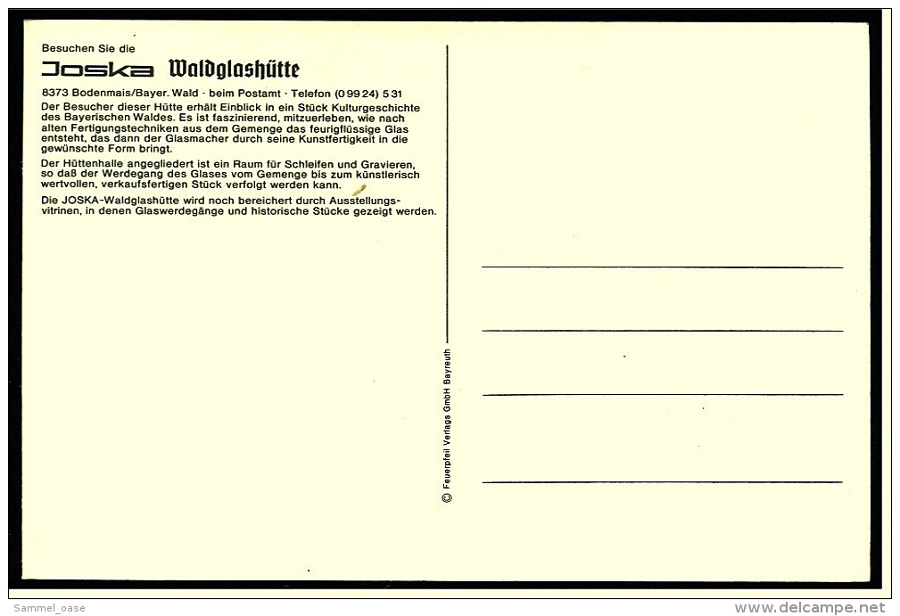 Bodenmais /  Bayrischer Wald  -  Joska Waldglashütte  -  Mehrbildkarte , Ansichtskarte  Ca.1985   (3626) - Bodenmais