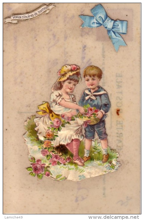 Carte Celluloïd Enfants ( Rose Chapeau Panier …) - Collections, Lots & Séries