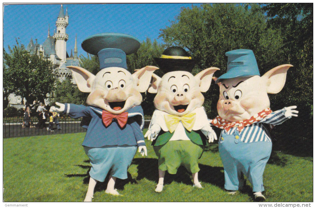 DISNEYLAND CARD - THREE LITTLE PIGS - Disneyland