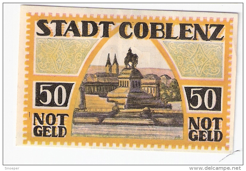 *notgeld Coblenz Serie  Compleet 25 Pf+ 3 X  50 Pf           233.1 - [11] Emissioni Locali