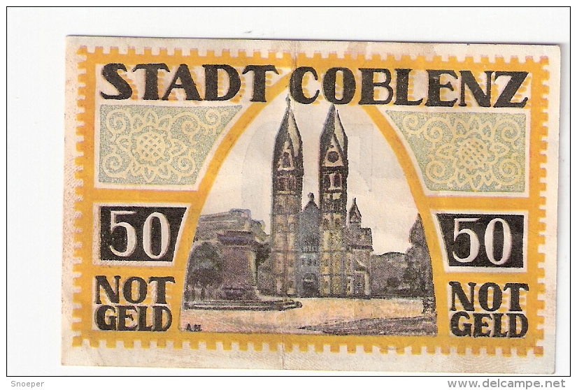 *notgeld Coblenz Serie  Compleet 25 Pf+ 3 X  50 Pf           233.1 - [11] Emissioni Locali