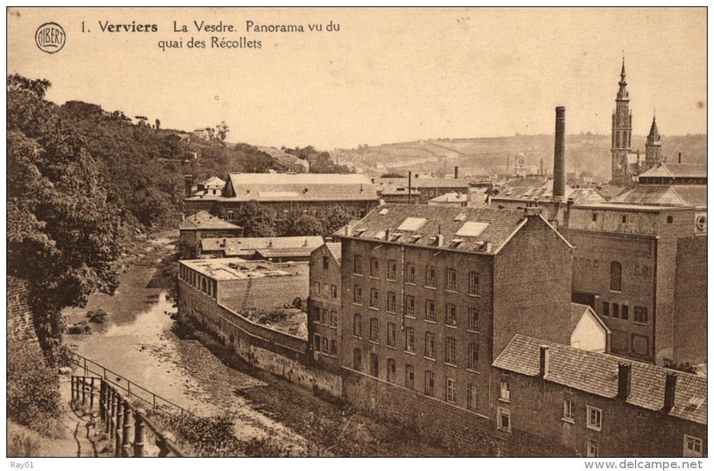 BELGIQUE - LIEGE - VERVIERS - La Vesdre. Panorama Vu Du Quai Des Récollets. - Verviers