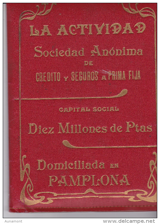 España--Carpeta De Poliza De Seguros--LA ACTIVIDAD-- Con 45 Recibos Del Año 1904 Al 1910 - España