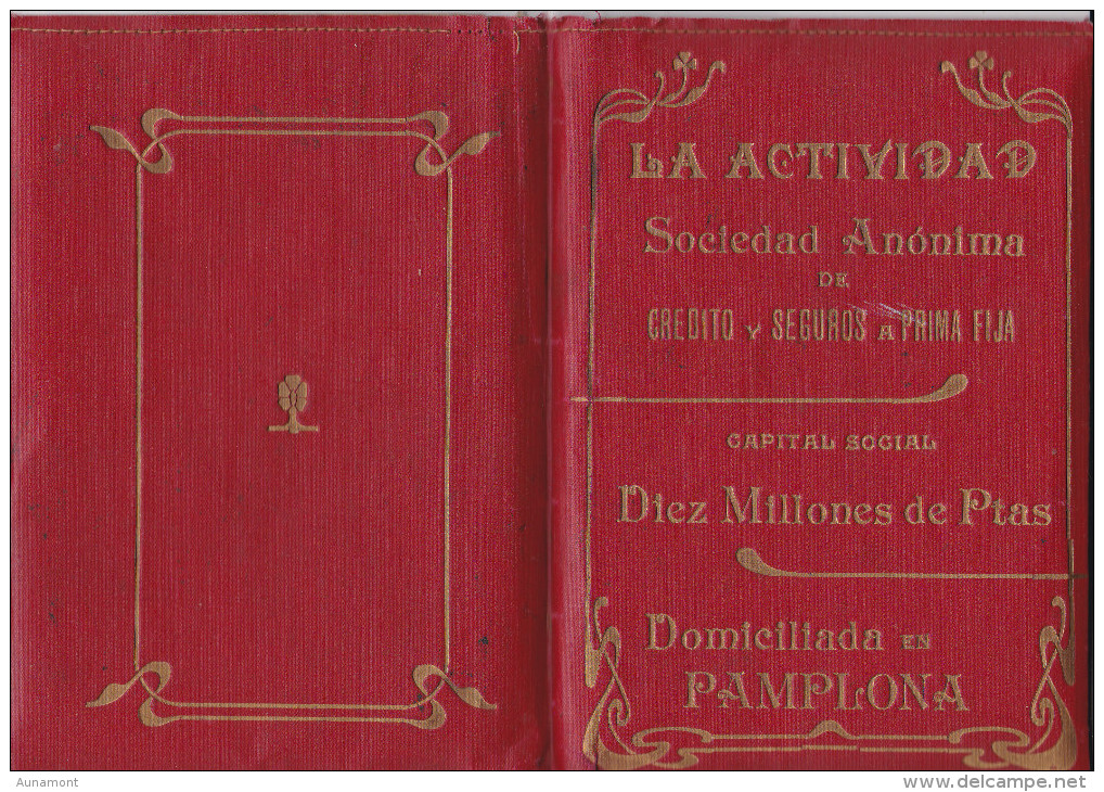 España--Carpeta De Poliza De Seguros--LA ACTIVIDAD-- Con 45 Recibos Del Año 1904 Al 1910 - España