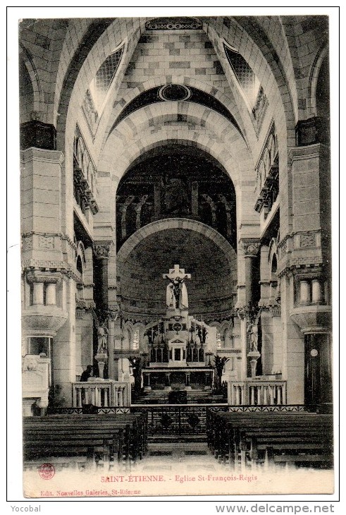 CP, 42, SAINT-ETIENNE, Eglise St-François-Régis, Voyagé En 1913 - Saint Etienne