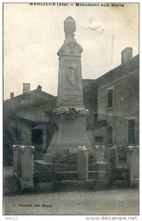 Marlieux - Monument Aux Morts - Non Classés