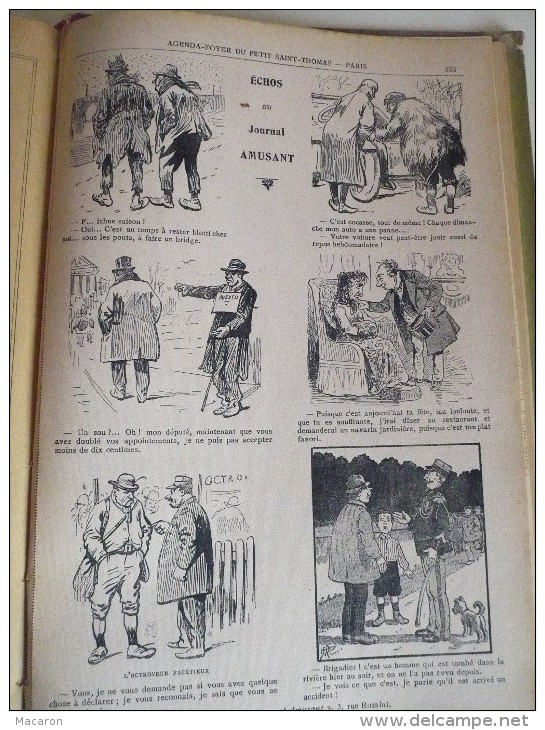 AGENDA FOYER 1908 Maison du Petit St Thomas. Avec annotations et Dépenses d'une Jeune-Fille, voir description complète