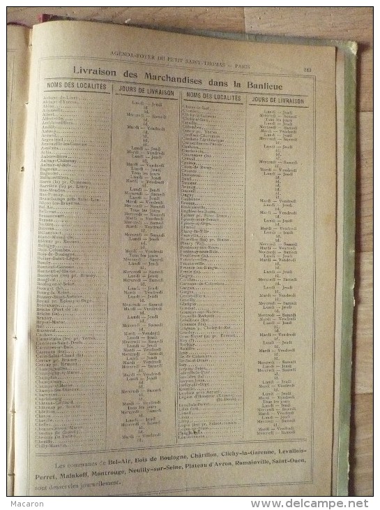 AGENDA FOYER 1908 Maison du Petit St Thomas. Avec annotations et Dépenses d'une Jeune-Fille, voir description complète