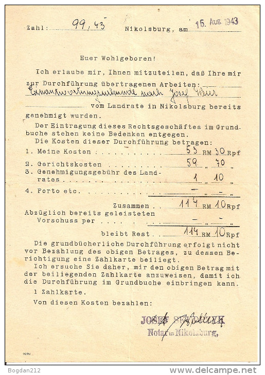 1943 - RUSSLAND / NIKOLSBURG, 2 Scan - 1941-43 Deutsche Besatzung