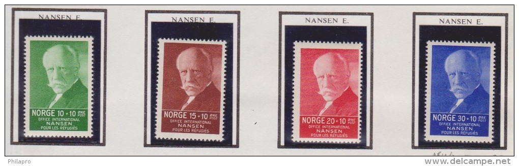 NORVEGE 1935  NANSEN E POUR LES REFUGIES   YVERT N° 164/7  **MNH  Réf  7701 - Neufs
