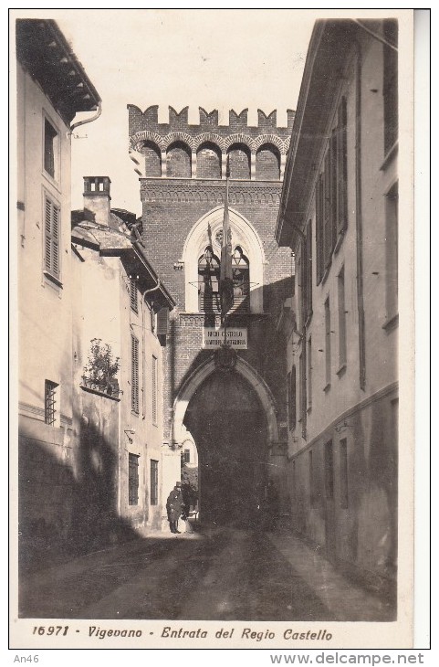 VIGEVANO- ENTRATA DEL REGIO CASTELLO VG 1928 X TORINO-AUTENTIQUE- - Vigevano