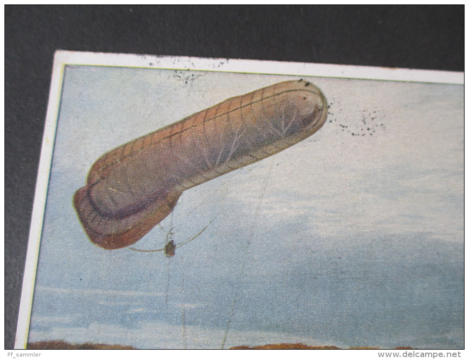 AK / Bildpostkarte 1916 Zeppelin / Luftschiff. Feldpostkarte 1. WK. Berlin Südende. Kanonen An Der Front. - Dirigeables