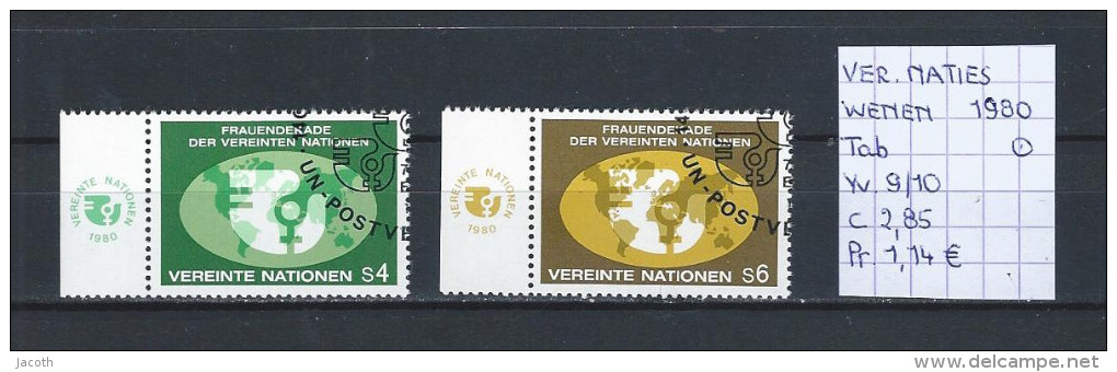 UNO - Wenen - 1980 - Yv. 9/10 Met Tab Gest./obl./used - Gebraucht