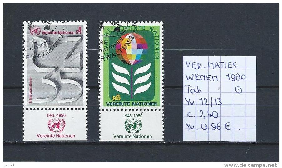 UNO - Wenen - 1980 - Yv. 12/13 Met Tab Gest./obl./used - Usados