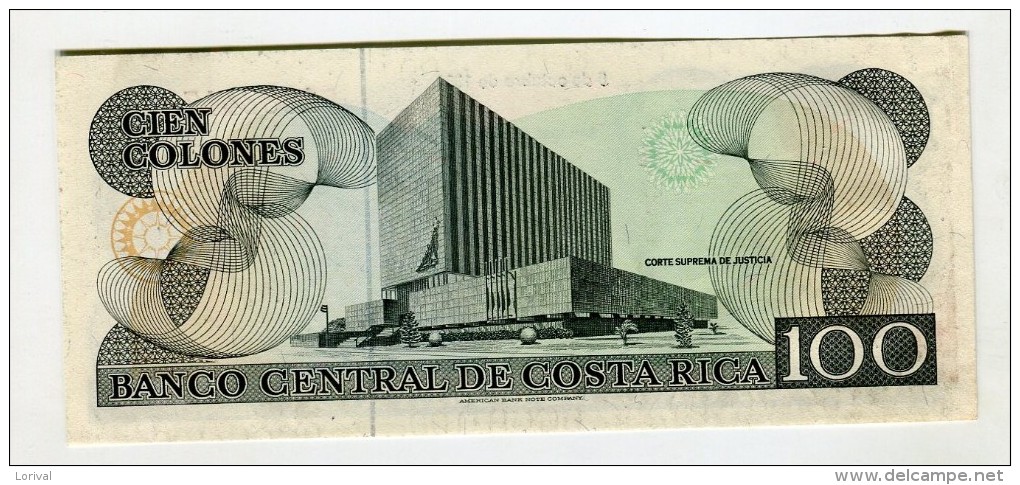 COSTA RICA 100 COLONES  NEUF 4 E - Costa Rica