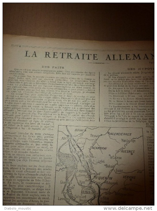 1917 LPDF: Golancourt;USA;Nos CANONS(photos);Ham;Noyon; Jussy;Flavy-le-Martel;Cha Uny;Puisieux; UK à Chaulnes Et Serre - Français