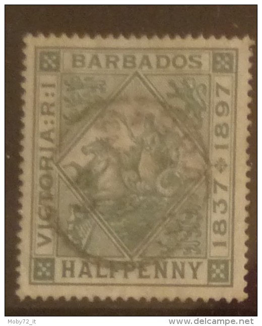 Barbados - 1897 - Usato/used - 60° Anniversario Queen Victoria - Mi N. 54 - Barbados (...-1966)