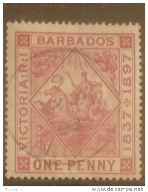 Barbados - 1897 - Usato/used - 60° Anniversario Queen Victoria - Mi N. 55 - Barbados (...-1966)