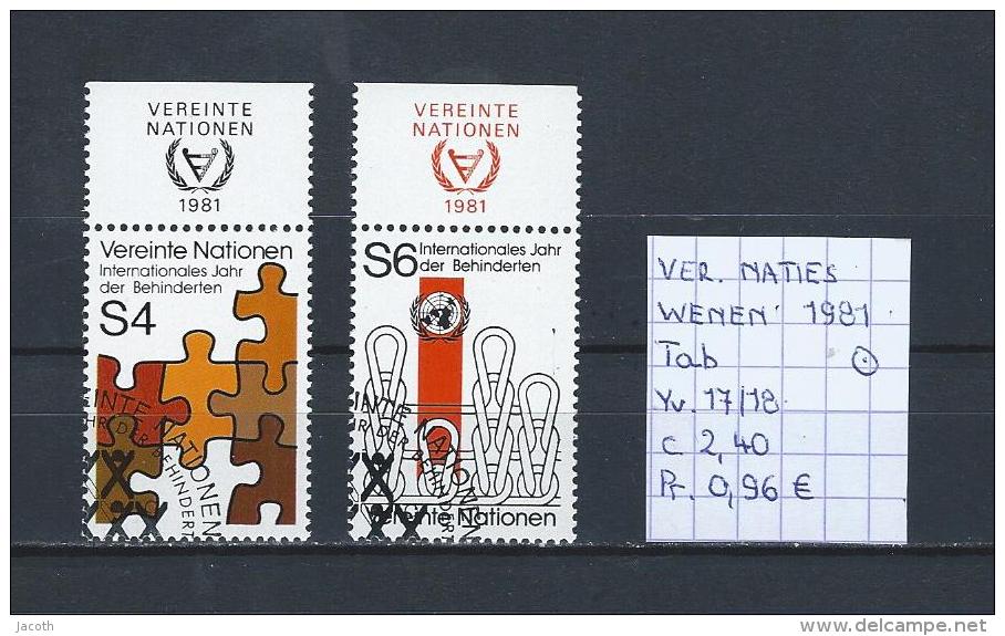 UNO - Wenen - 1981 - Yv. 17/18 Met Tab Gest./obl./used - Gebraucht