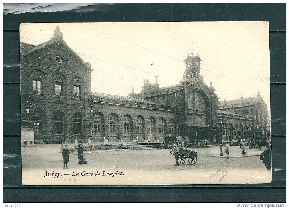 LIEGE: La Gare De Longdoz,  Gelopen Postkaart 1904 (GA16569) - Luik