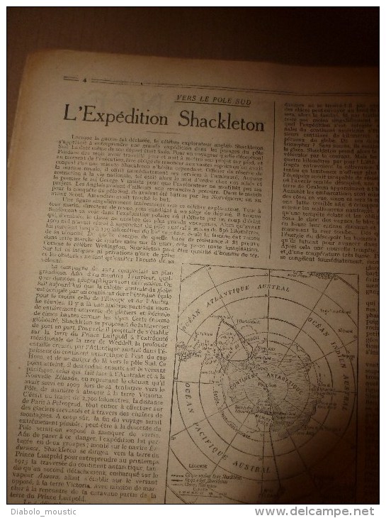 1917 LPDF: Belgique; Dessin Benjamin Rabier ; EXPEDITION SHACKLETON (important Documentaire);Attelage Mulets  (Vosges) - Français