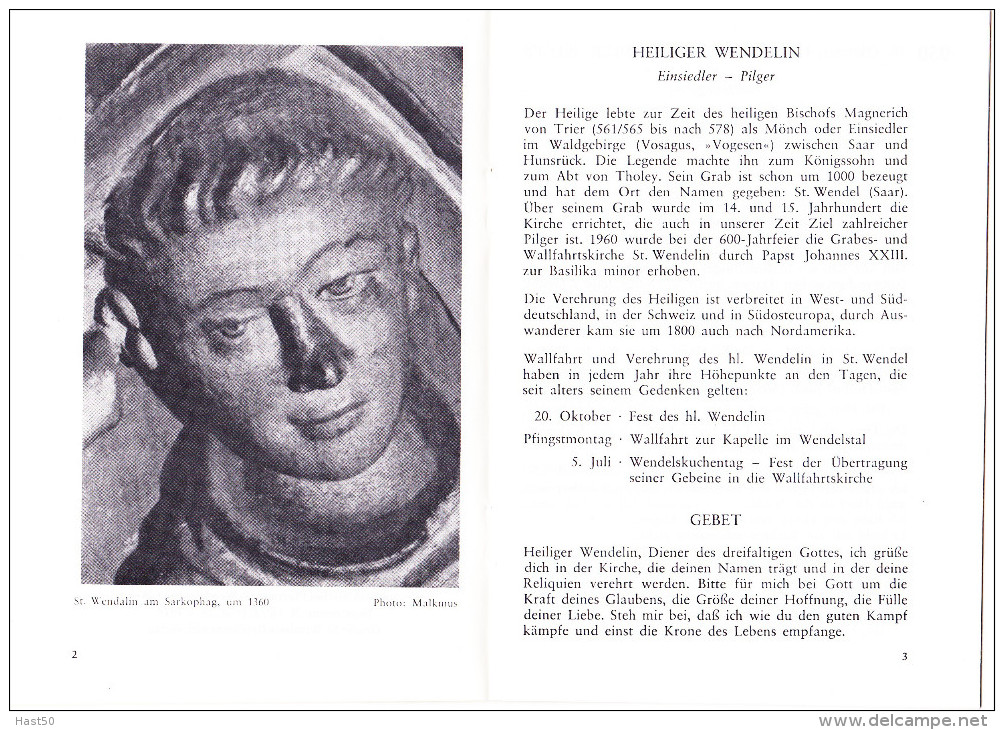 Pilgerbüchlein-pilgrims Book-livre Pèlerins - "Wallfahrt Zur Grabeskirche Des Heiligen Wendelin" In St. Wendel/Saar - Cristianismo