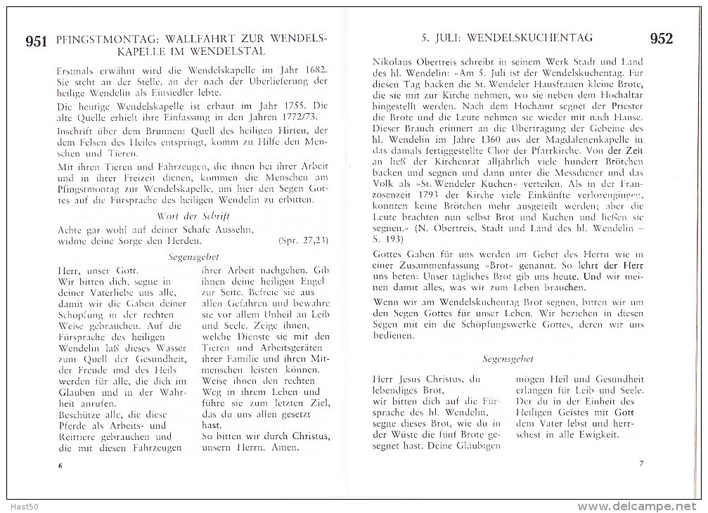 Pilgerbüchlein-pilgrims Book-livre Pèlerins - "Wallfahrt Zur Grabeskirche Des Heiligen Wendelin" In St. Wendel/Saar - Christianism