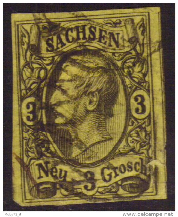 Sachsen - 1855 - Usato/used - Mi N. 11 - Saxony