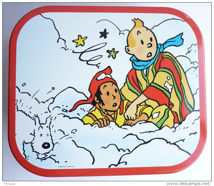 BOITE DELACRE EN METAL Fer Blanc TINTIN AU TIBET 2 - Art De La Table