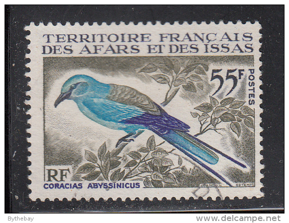Afars & Issas Used Scott #313 55fr Coracias Abyssinicus - Birds - Used Stamps