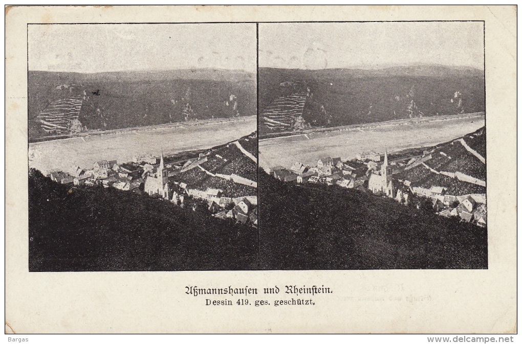 Carte Stereo Allemagne Deutschland Rhin Rhein - Stereoscope Cards